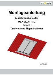 Montageanl. Indach - MEA SOLAR