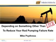 Reducing Rod Pumping Failure Rate â Michael Poythress