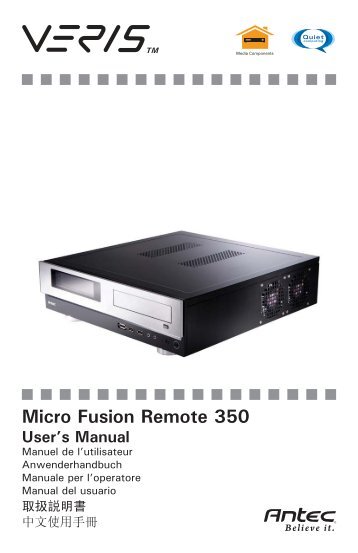 MicrofusionRemote350_ Manual.indd - Antec