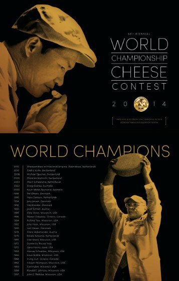 3 0 T H BIENNIAL - World Championship Cheese Contest