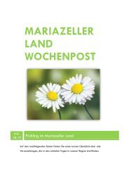 mariazeller land wochenpost - Mariazellerland Blog