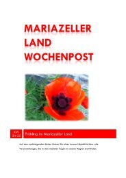 Mariazeller Land Wochenpost KW 24-25 - Mariazellerland Blog