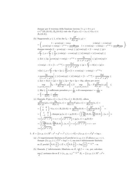 Tutorato di Analisi 3 - Dipartimento di Matematica