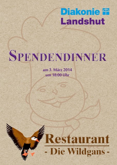 SPENDENDINNER Restaurant Widgans zu Gunsten der DIAKONIE Landshut