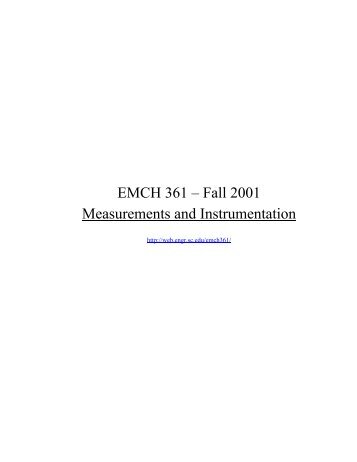 EMCH 361 Handout - Mechanical Engineering