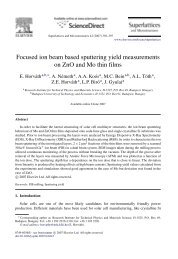 Focused ion beam based sputtering yield measurements on ZnO ...