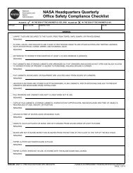 Checklist for Contract Award File Content - NASA