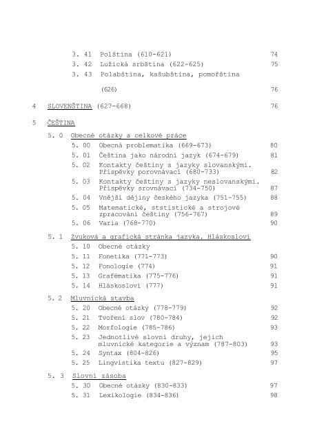 BIBLIOGRAFIE ÄESKÃ LINGVISTIKY 1989 - Ãstav pro jazyk ÄeskÃ½