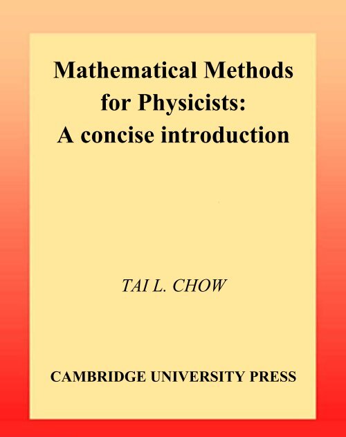 Mathematical Methods for Physicists: A concise introduction - Site Map