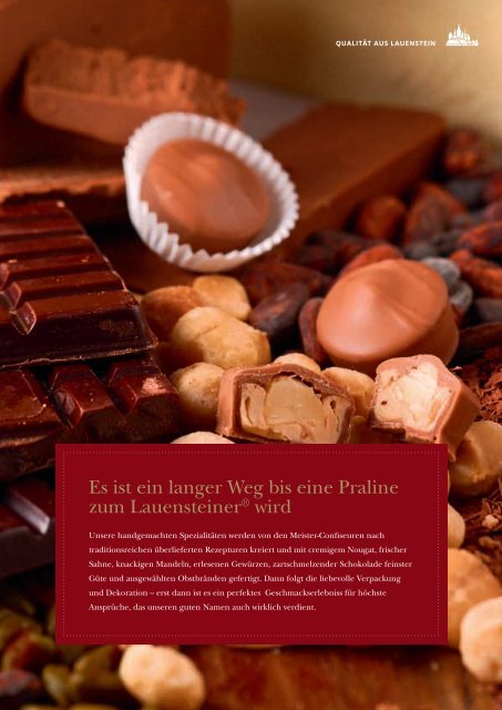 KATALOG Lauenstein Pralinen und feinste Schokoladenkreationen