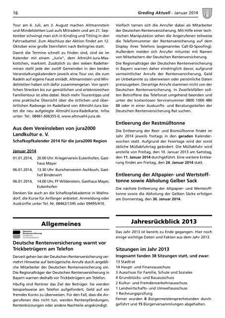 kalender Januar 2014 Highlights aus dem Jahr 2013 - Druckerei ...