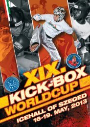 XIX. KICK-BOX WORLDCUP 16-19. May 2013, SZEGED - Kickboxing