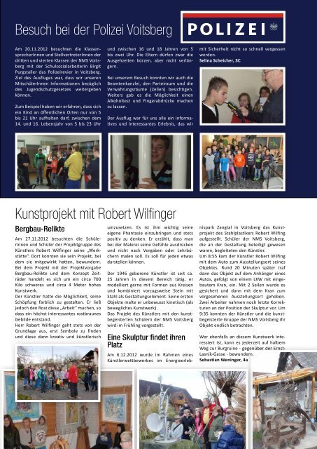 Schulzeitung - nms Voitsberg - Ausgabe 3