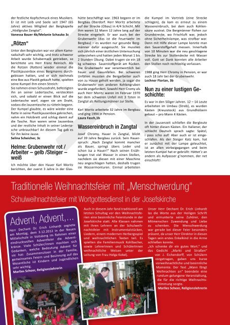 Schulzeitung - nms Voitsberg - Ausgabe 3