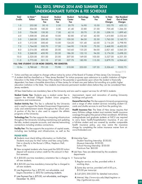 MASTER COURSE LIST - New Jersey City University