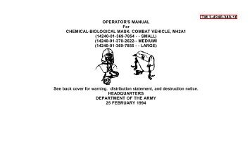 TM 3-4240-340-10 OPERATOR'S MANUAL For CHEMICAL ...