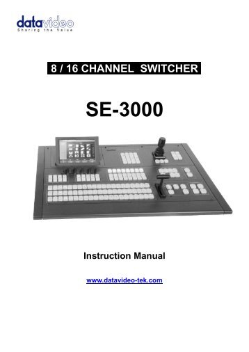 SE-3000 Instruction Manual - Datavideo