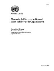 Memoria del Secretario General sobre la labor de la ... - ONU