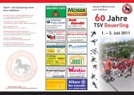 60Jahre TSV Deuerling 1. â 3. Juli 2011 - VKKK Ostbayern eV