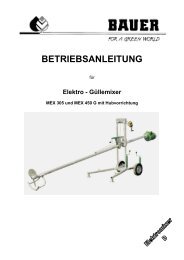 BETRIEBSANLEITUNG - Bauer