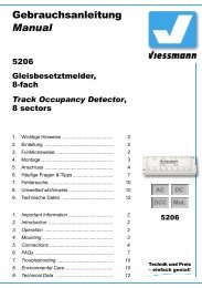 Bedienungsanleitung - Viessmann Modellspielwaren GmbH