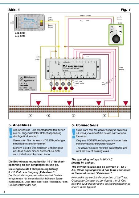 Bedienungsanleitung - Viessmann Modellspielwaren GmbH