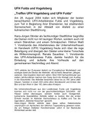 Am 28. August 2004 trafen sich Mitglieder der beiden ... - Ufh-fulda.de