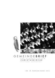 GEMEINDE BRIEF - Evangelische Kirchengemeinde Christuskirche ...