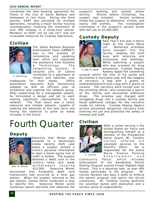 2010 Annual Report - Santa Barbara County Sheriff's Department