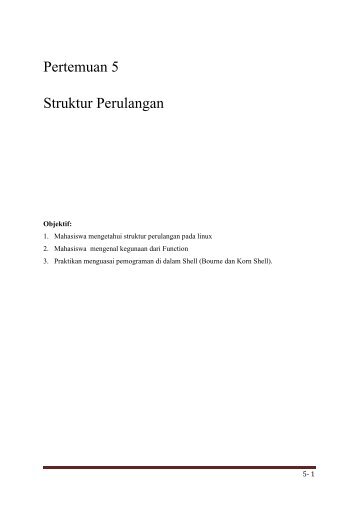 Pertemuan 5 Struktur Perulangan - iLab