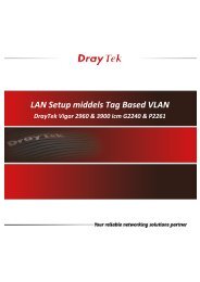 LAN Setup middels Tag Based VLAN - DrayTek