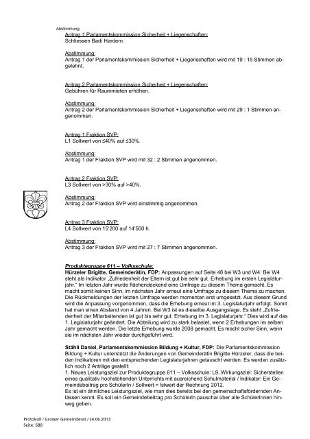 der 23. Sitzung des Grossen Gemeinderates Lyss ... - Gemeinde Lyss