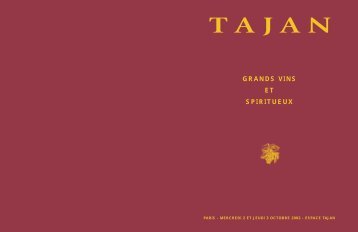 GRANDS VINS ET SPIRITUEUX - Tajan