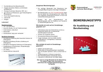 Bewerbungstipps - Landkreis Mainz-Bingen