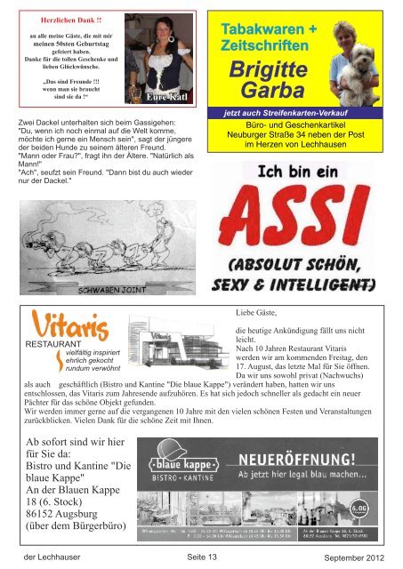 der Lechhauser - Nummer 147 - Ausgabe ... - Lechhausen - T-Online