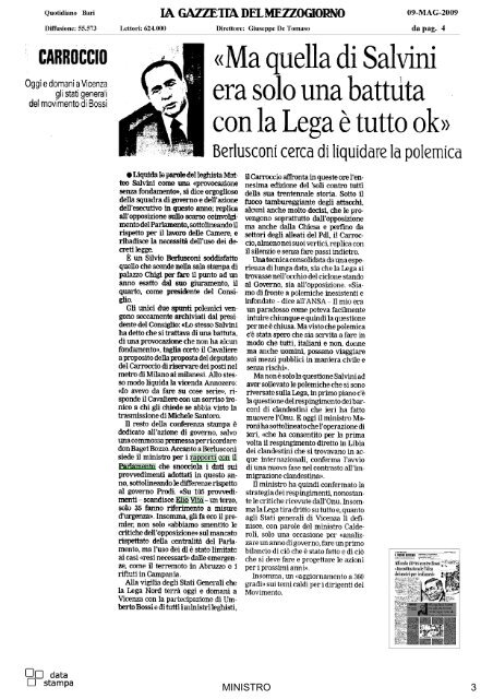 Rassegna stampa - Governo Italiano