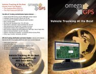 Vehicle Tracking At Its Best www.OmegaGPS.com ... - OmegaRep.com