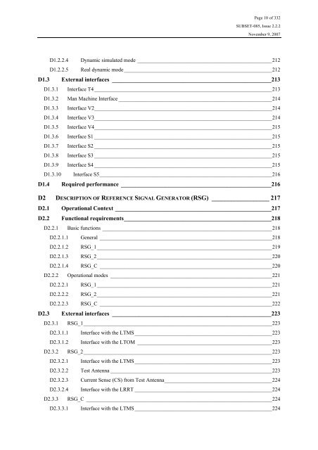 Test Specification for Eurobalise FFFIS