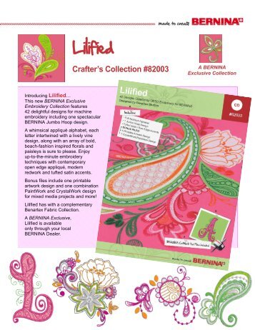 BERNINA Exclusive Embroidery Collection - Lilified