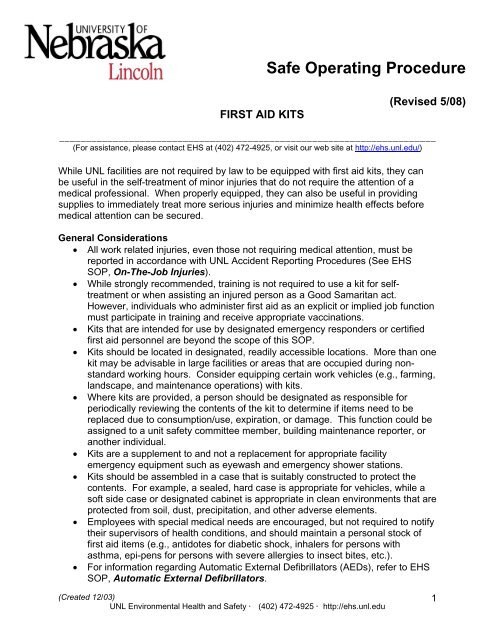 Safe Operating Procedure Environmental Health Safety Safe Operating Procedure Environmental Health Safety