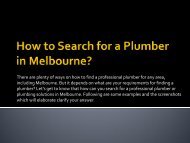How to Search for a Plumber in Melbourne