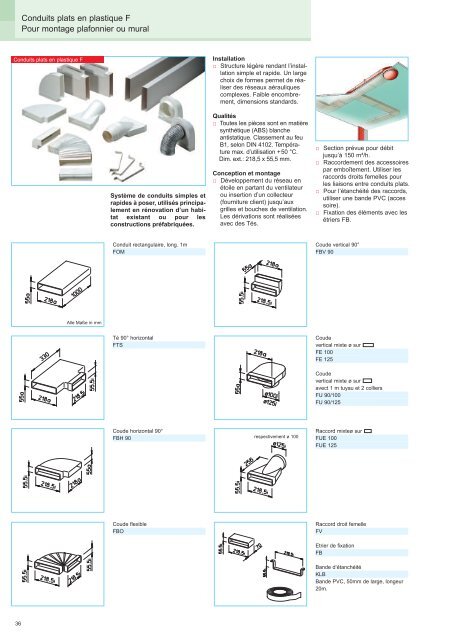 Ventilation de confort. Accesoires systÃ¨me 1.0