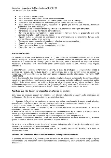 CAPÃTULO II - Escola de QuÃ­mica / UFRJ