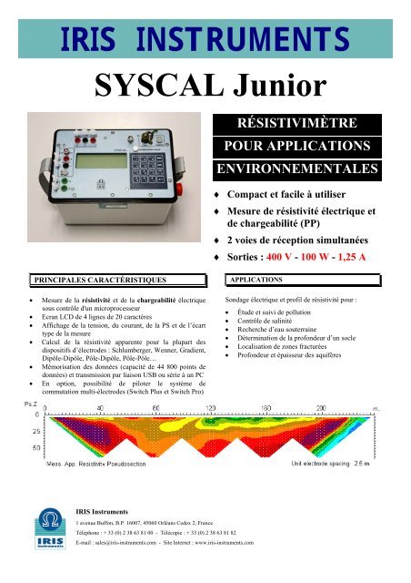 IRIS INSTRUMENTS SYSCAL Junior