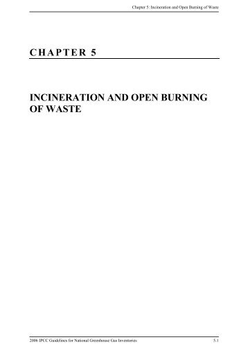 chapter 5 incineration and open burning of waste - IPCC - Task ...