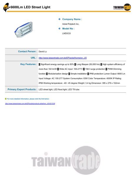 Taiwantrade Digital Catalogs of Green Industry - Electronic ...