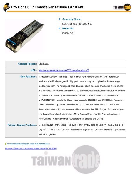 Taiwantrade Digital Catalogs of Green Industry - Electronic ...