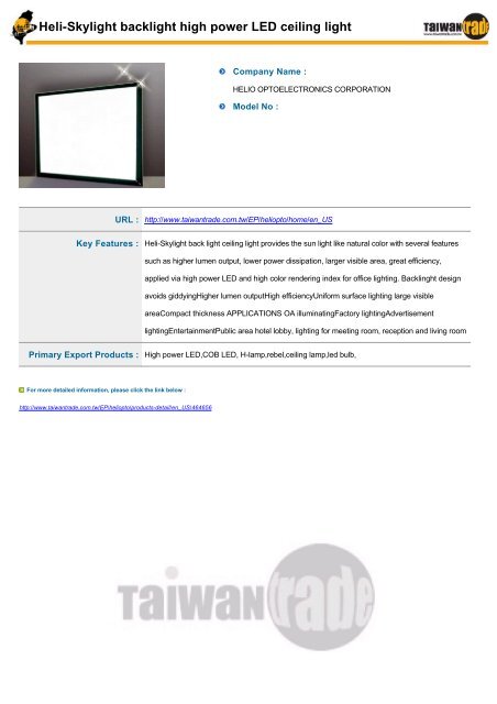 Taiwantrade Digital Catalogs of Green Industry - Electronic ...