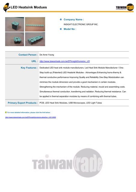 Taiwantrade Digital Catalogs of Green Industry - Electronic ...