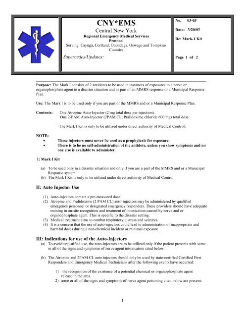 II: Auto Injector Use - CNY EMS